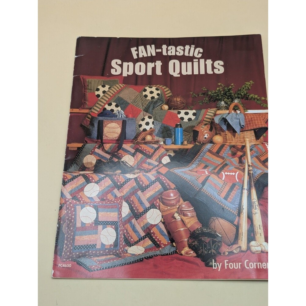FAN-tastic Sport Quilts Pattern Book Four Corner Designs FC4650 Craft Sewing